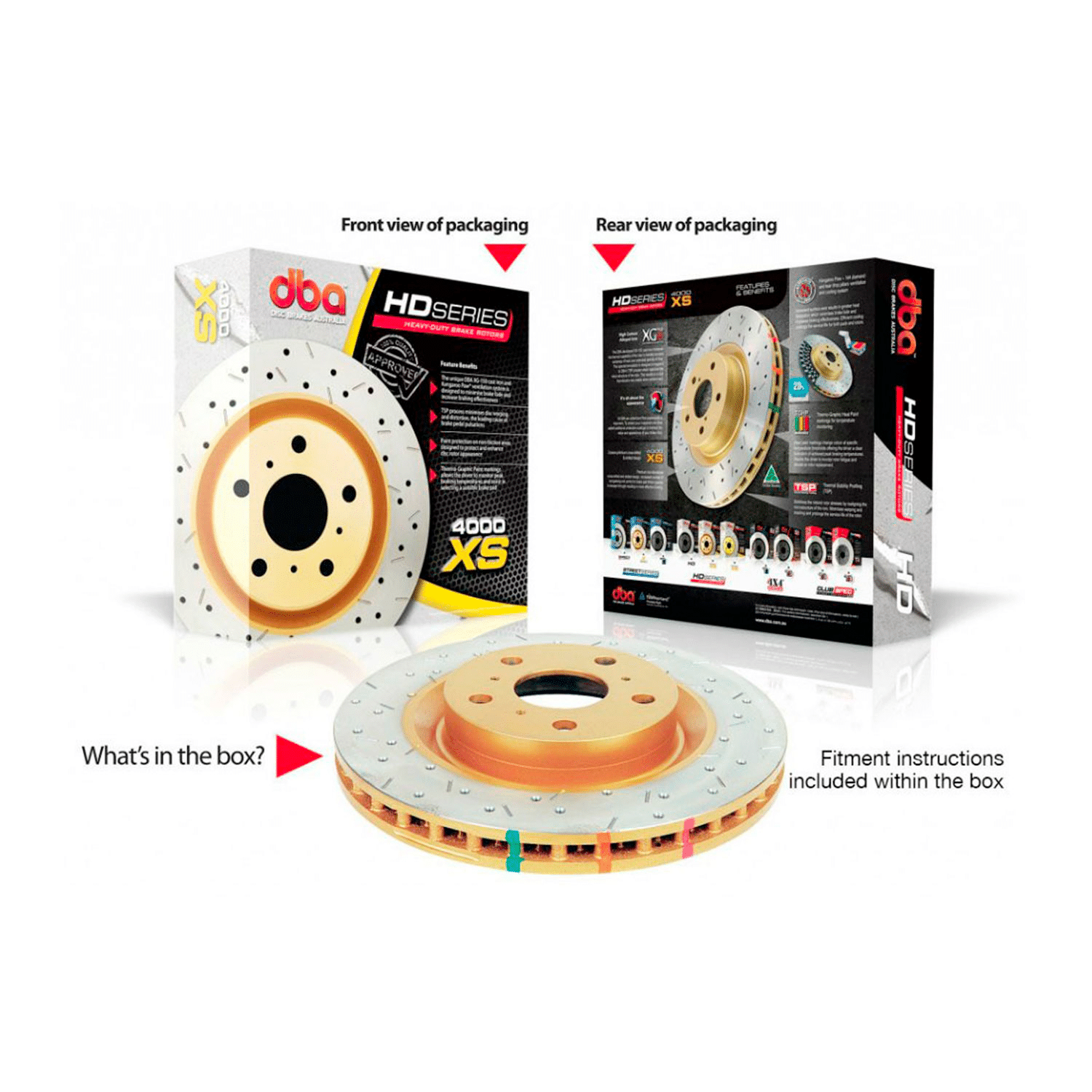 DBA Drilled and Slotted 4000 XS Brake Rotor – Bild 3