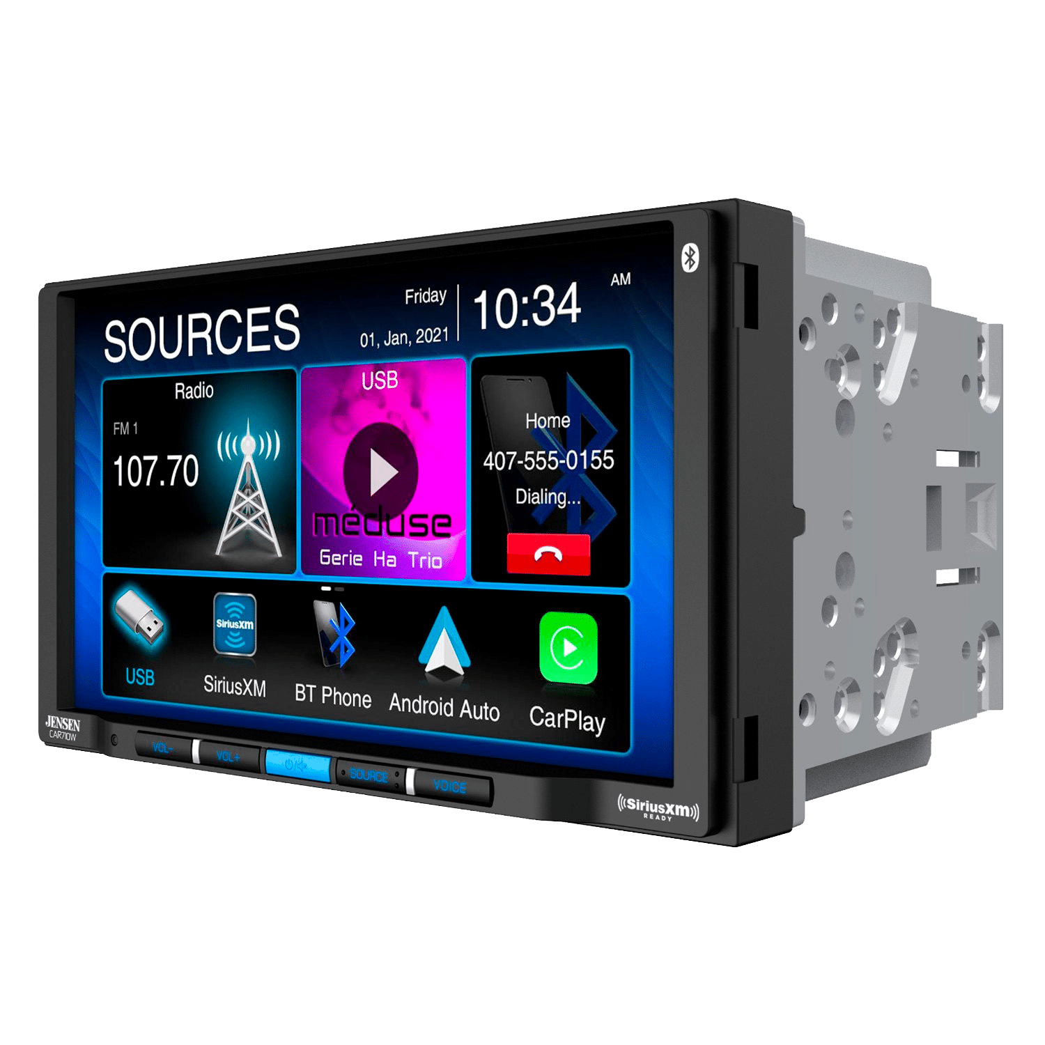 Jensen CAR70V 7" Digital Media Receiver Compatible with Android Auto and Apple CarPlay – Bild 3